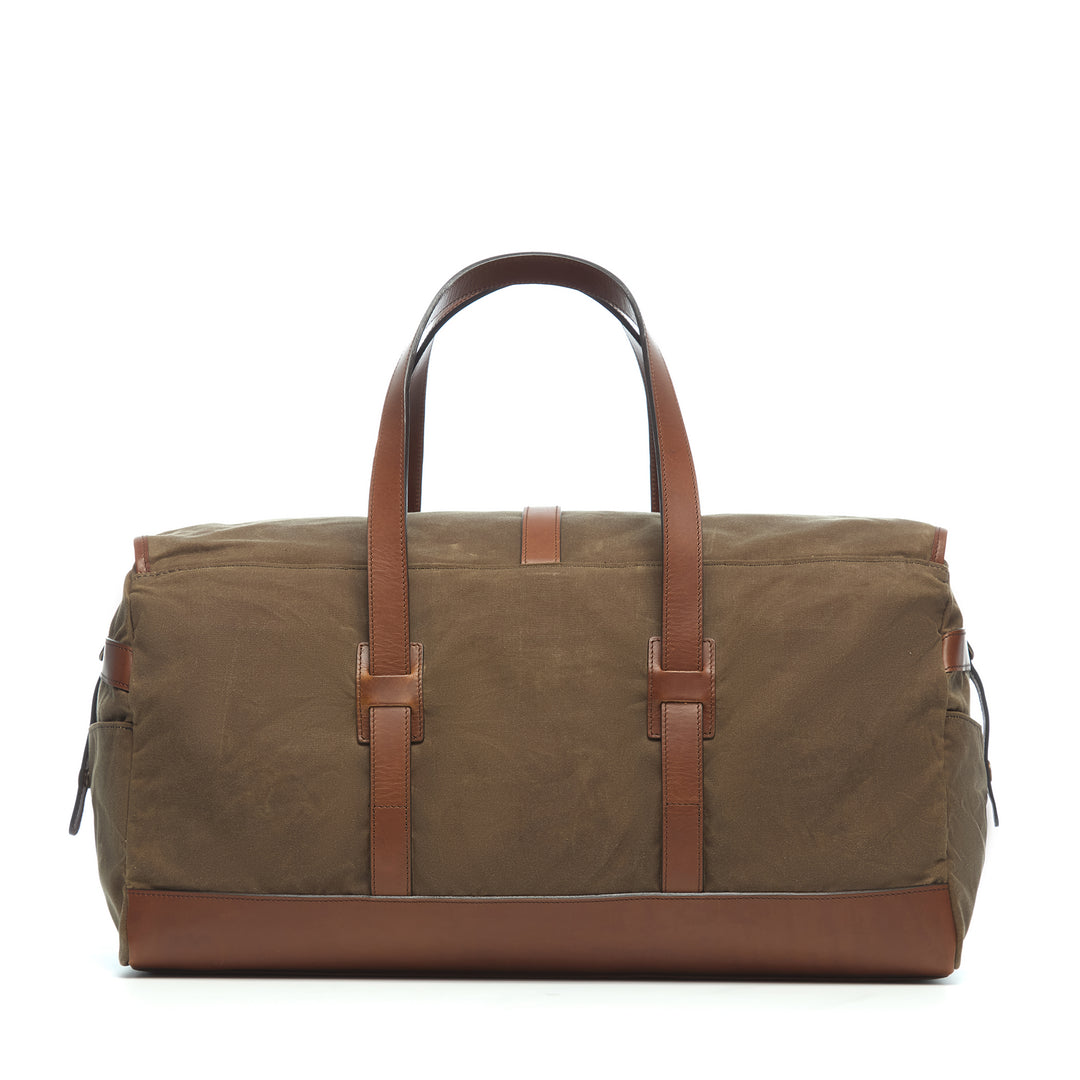 Olive Hover 20" Waxed Canvas Weekender