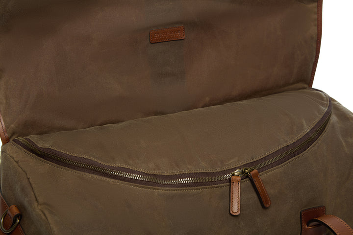 Olive Hover 20" Waxed Canvas Weekender