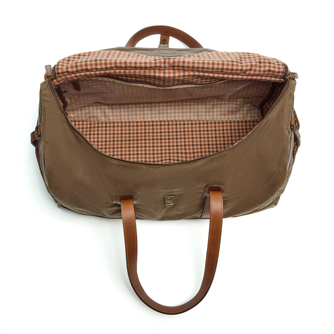 Olive Hover 20" Waxed Canvas Weekender