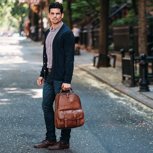The Lewis by Korchmar - Espresso Classic Leather Backpack